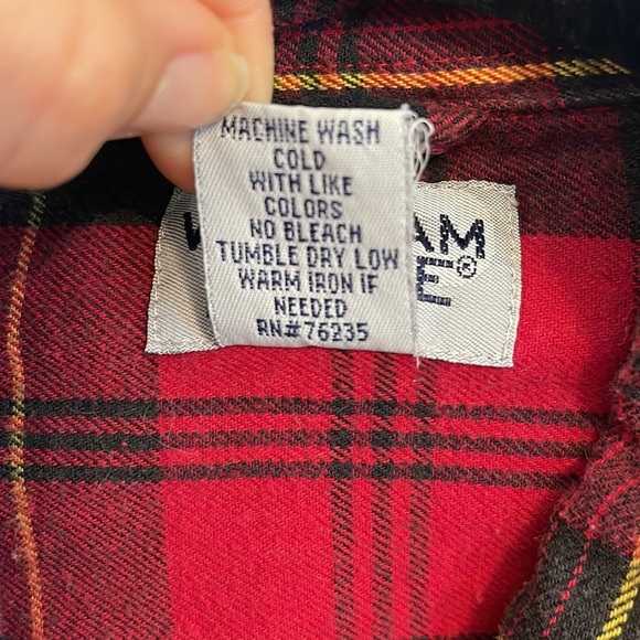 Windham Pointe Red Long Sleeve Plaid Flannel 100% Cotton Size XL - Picture 5 of 5
